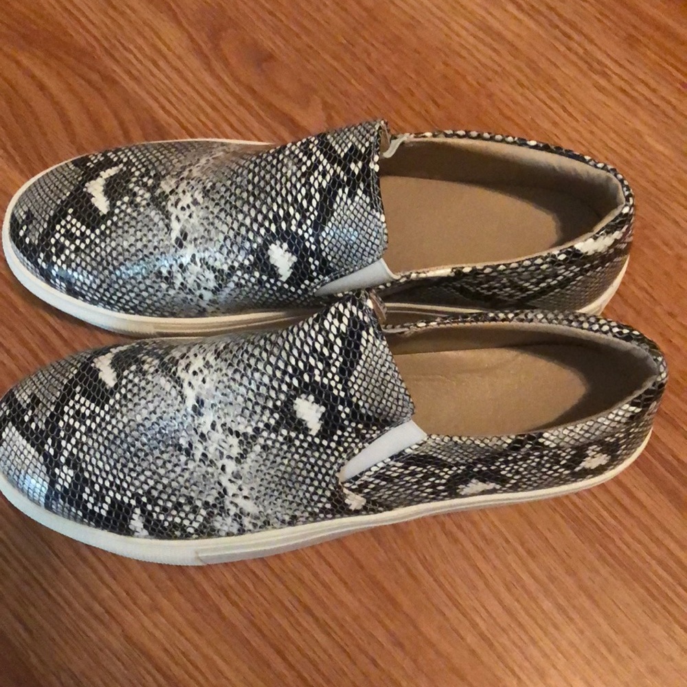 Faux snakeskin sneakers